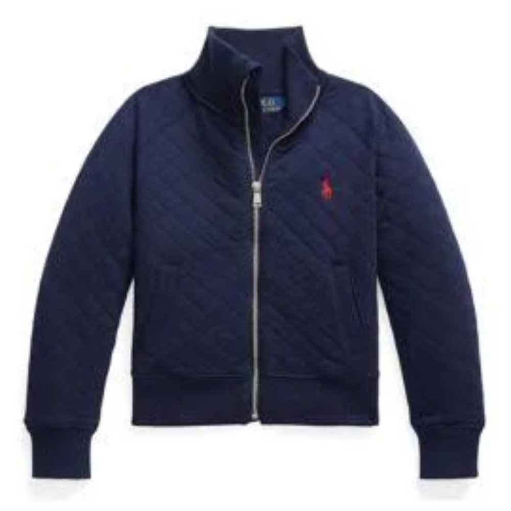 2 pc Polo Ralph Lauren Quilted Navy Jacquard Jacket & Shorts NWT Size Small (7)